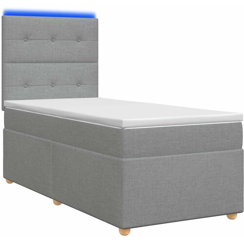  LED okvir za krevet s madracem 90 x 190 cm Tkanina Slike
