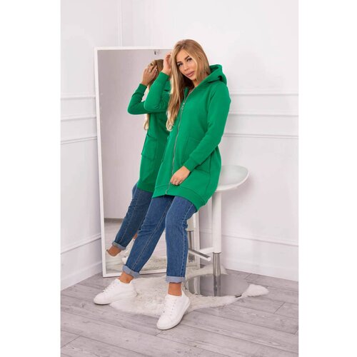 Kesi Insulated sweatshirt with a zipper at the back green Slike