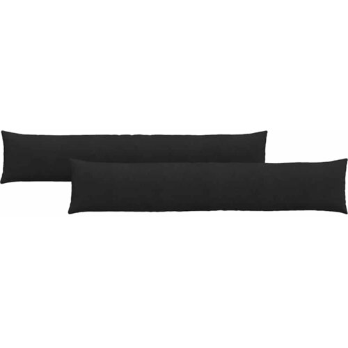  Jastučići za sofu 2 pcs Crna 200 x 40 cm tkanina Slike