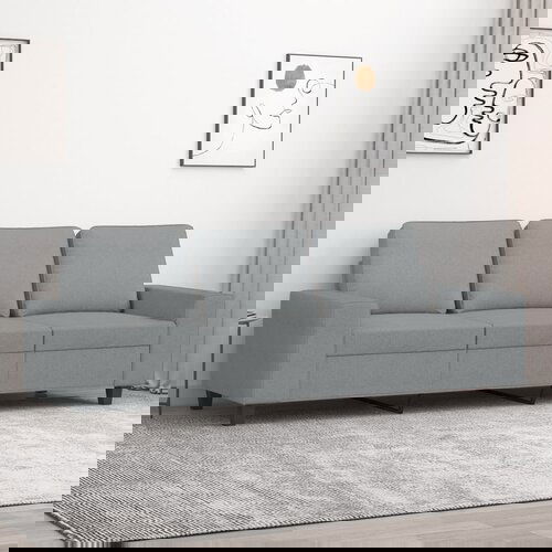 VidaXL Trosjed od tkanine svjetlosivi 180 cm Slike