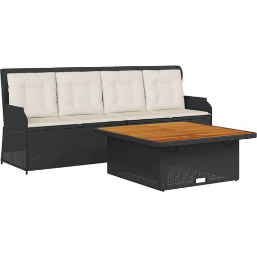  3-dijelni set vrtnih sofa od poliratana s jastucima bež Slike