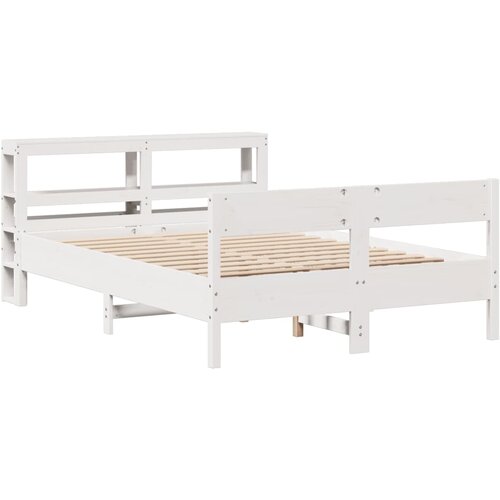 VidaXL Okvir kreveta bez madraca bijeli 160x200 cm od masivne borovine Slike