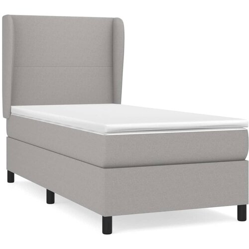 Maison Chic Box spring postelja - Vzmetna postelja z vzmetnico svetlo siva 80x200 cm blago SL2326, (21907026) Cene