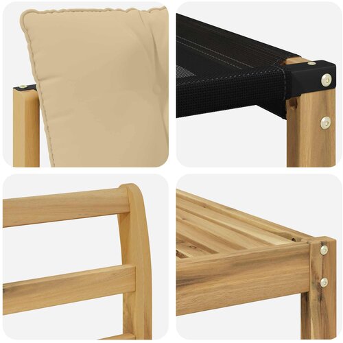  Set vanjskih sofa 8 kom. Bijela i bež Smeđa 59 x 59 x 37 cm Slike