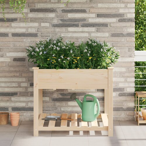 vidaXL Vrtni sadilnik z policami 90x90x76 cm Trden bor, (22010826) Cene