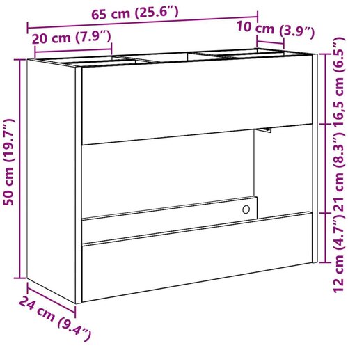  Stalak za ki&amp;scaron;obran Bijelo 65 x 24 x 50 cm Konstruirano drvo Slike