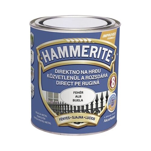 HAMMERITE 3u1 Sjajni lak za metal 0,75l, BELI Cene