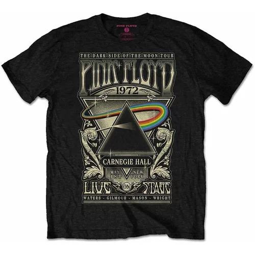 Pink Floyd majica Carnegie Hall Poster L Črna