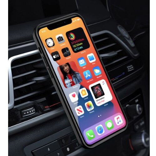 Nillkin Silikonski ovitek Armor Ring z za&amp;scaron;čito kamere za iPhone 13 Pro - črn Slike