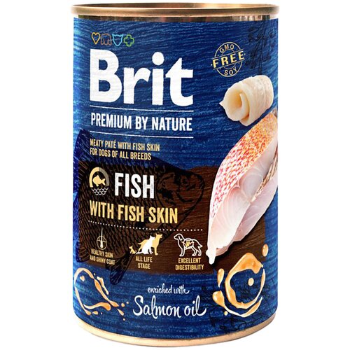 Brit Premium by Nature 6 x 400 g - Ribe z ribjo kožo Cene