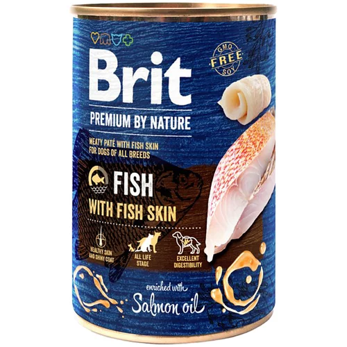 Brit Premium by Nature 6 x 400 g - Ribe z ribjo kožo