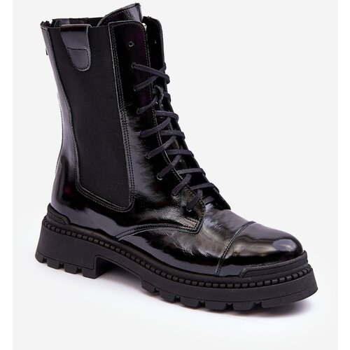 Kesi Women's Leather Lace-up Work Ankle Boots Nicole Cene