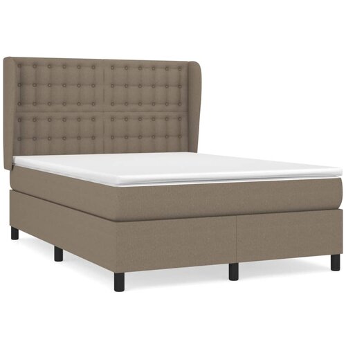Maison Chic Box spring postelja - Vzmetna postelja z vzmetnico taupe 140x200 cm blago SL14870, (21882151) Cene
