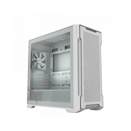 Gigabyte GB-C102GI white, mini itx / micro atx, bočna stranica od kaljenog stakla, 2x usb 3.0 priključka na i/o panelu, podr&amp;scaron;ka za vodeno hlađenje do 360 mm, uklonjivi filter za pra&amp;scaron;inu, instalirana dva 120 mm ventilatora, dužina grafičke karte do 410 mm Slike