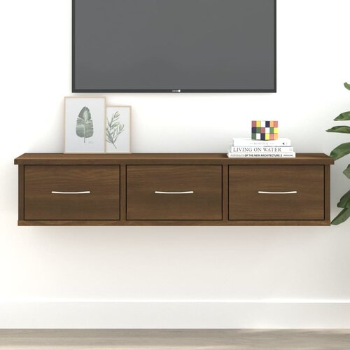 vidaXL Stenska omarica rjavi hrast 88x26x18,5 cm konstruiran les Cene