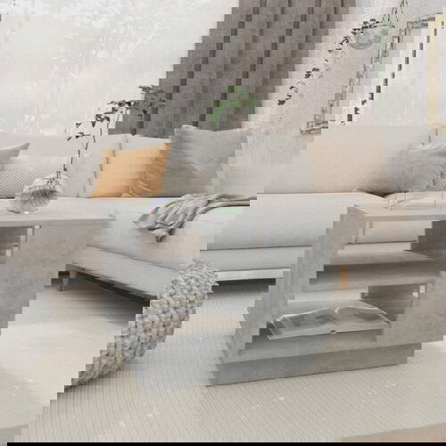 VidaXL Klubska mizica betonsko siva 55x55x43 cm iverna plo&amp;scaron;ča Slike