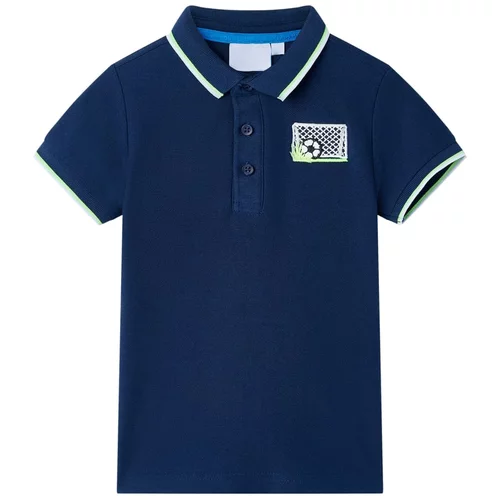 vidaXL Otroška polo majica mornarsko modra 116