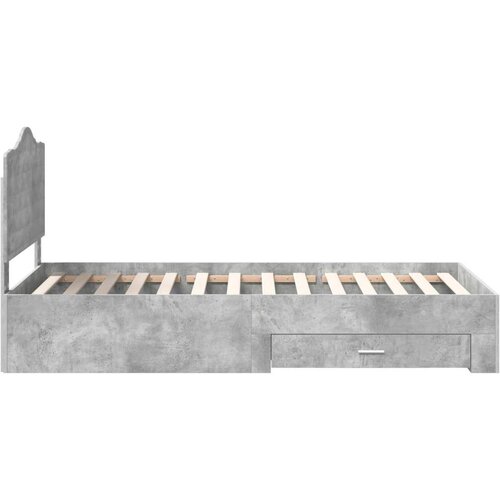  Okvir za krevet s uzglavljem Betonski sivi 90 x 190 cm Slike