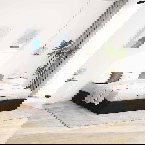 vidaXL Otomanski okvir kreveta bez madraca crni 140x200 cm od tkanine Cijene