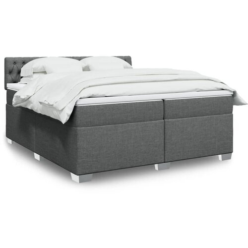 The Living Store Box spring postelja z vzmetnico temno siva 200x200 cm blago - Box Spring Postelja, (21457869) Slike