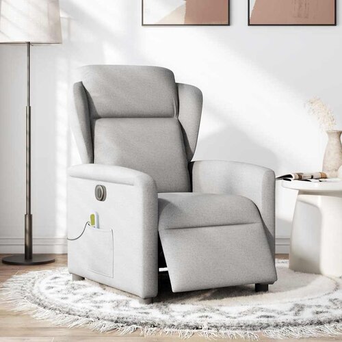 Maison Chic Električni masažni naslanjač - Relax naslanjač sivo blago, (22134847) Cene