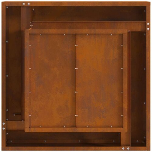 VidaXL Otporn čelik/Smeđa Corten čelik 60 x 60 x 30 cm Vanjski vatra Slike