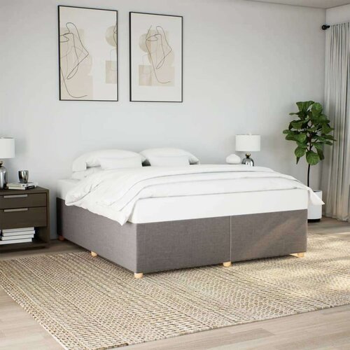 VidaXL okvir za krevet bez madraca smeđesivi 200x200 cm od tkanine Slike