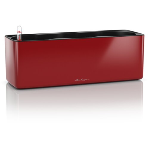 LECHUZA Okrasno korito Cube Glossy Triple - Scarlet rdeča visoki sijaj Cene