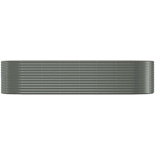 VidaXL Vrtna sadilica od čelika obloženog prahom 322x100x68 cm siva Slike