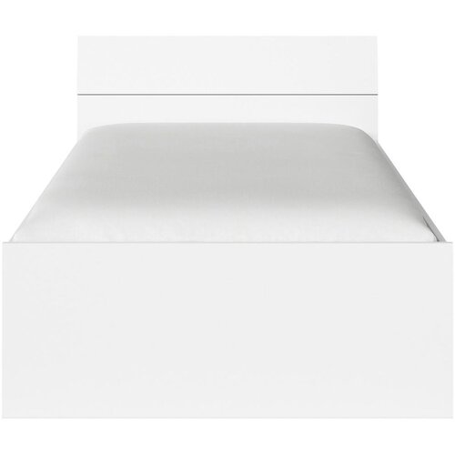 XORA POSTELJA 140 cm x 200 cm , leseni material siva, bela Slike