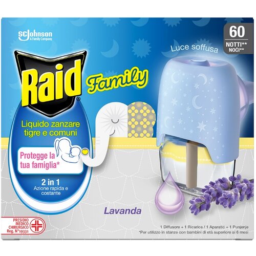 Raid električni odganjalec komarjev family vonj sivke 36 ml Cene