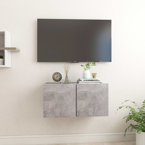 The Living Store Viseča TV omarica betonsko siva 60x30x30 cm - TV Omarica, (21375578) Cene