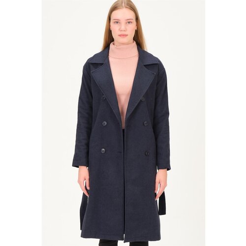 Dewberry Z6765 LADIES COAT-NAVY BLUE Slike