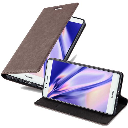 Cadorabo Ohi&scaron;je, združljivo z Huawei P9 v kavovinsko rdeča - Za&scaron;čitni ovitek z magnetnim zapiranjem, stoječo funkcijo in režo za kartice, (20560743) Cene
