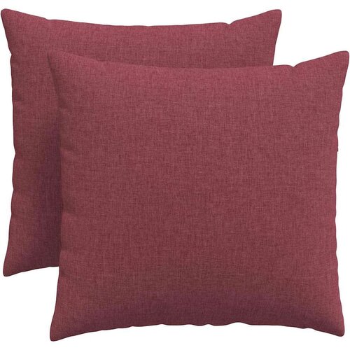VidaXL jastučići za sofu 2 pcs vinska crvena 50 x 50 cm tkanina Slike