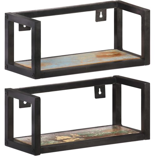  The living store stenske police 2 kosa 40 cm trden predelan les - stenska polica, (21499571) Cene
