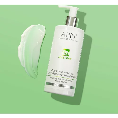 Apis Natural Cosmetics Acne-Stop Home TerApis mlijeko za čišćenje i skidanje make-upa sa zelenim čajem 500 ml