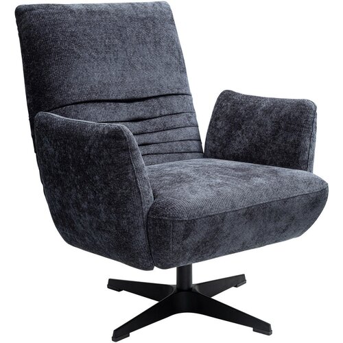 Dieter Knoll FOTELJ, temno modra tekstil Slike