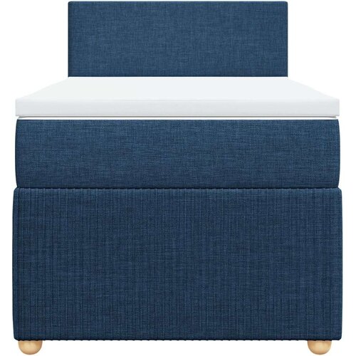 VidaXL Krevet s oprugama i madracem plavi 90 x 190 cm od tkanine Slike
