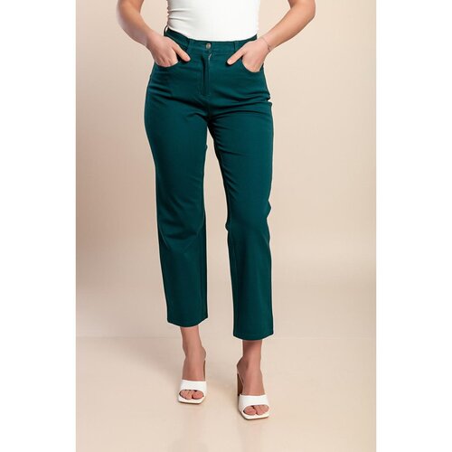 Fenzy Plus Size Bombažne Hlače, Zelene Cene