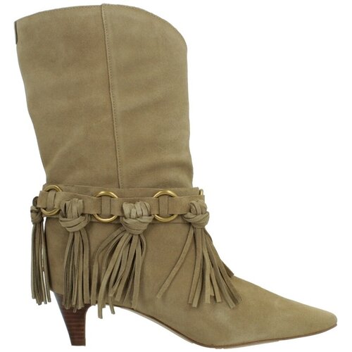 Michael Kors &amp;Scaron;kornji Daniela Fringe Boot Kostanjeva Slike
