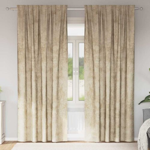  Bar&scaron;unaste zavjese sa zavjesama 2 pcs Krema 225 x 140 cm Bar&scaron;un Cijene