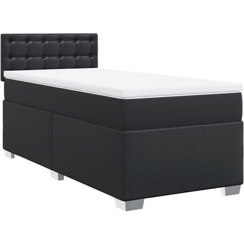Maison Chic Box spring postelja - Vzmetna postelja z vzmetnico črna 80x200 cm umetno usnje SL24545, (21890478) Cene