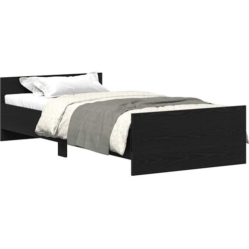 Maison Chic Postelja za odrasle - Posteljni Okvir brez vzmetnice črni hrast 75x190 cm, (22081985) Slike