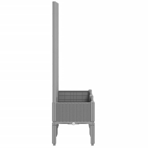  Vrtna sadilica s re&amp;scaron;etkom svjetlosiva 80 x 40 x 142 cm PP Slike