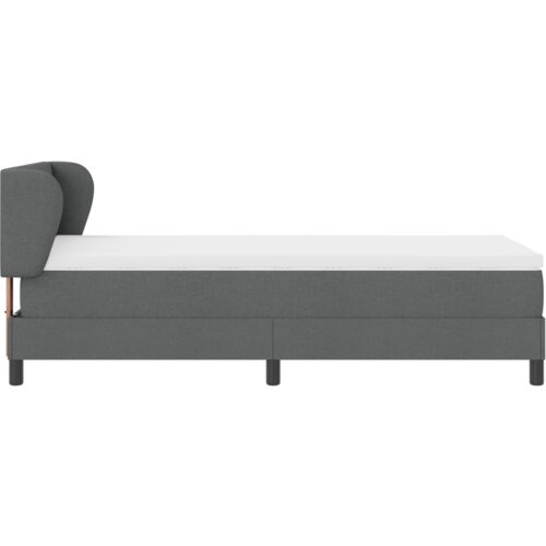 Box Spring Krevet s madracem Tamno siva 80x200 cm Tkanina Slike