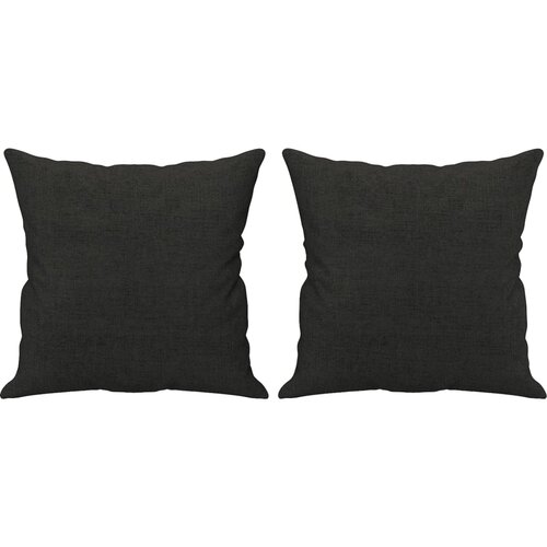  3-dijelni set sofa s jastucima crni od mikrovlakana Slike