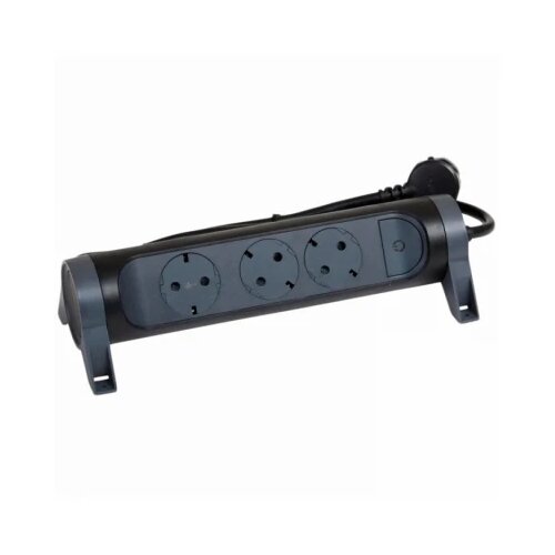  Multi-outlet extension with 3 flush 2P+T sockets with Schuko standard, 16A, 230V, 3680W. multi-outlet extension swivelling every 12&amp;deg; to the right or left compared to a horizontal installation. Slike