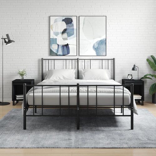  Noćni ormarići 2 kom crni 40x35x50 cm od konstruiranog drva Cijene