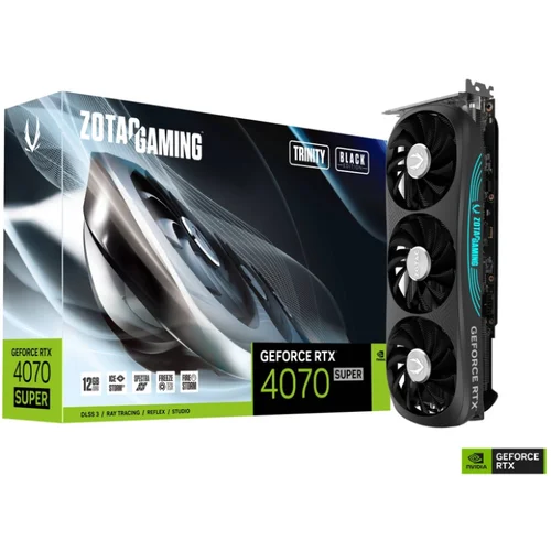 Zotac Grafična kartica nVidia RTX4070 Super Trinity Black Edition - 12GB GDDR6X (ZT-D40720D-10P), (21206365)